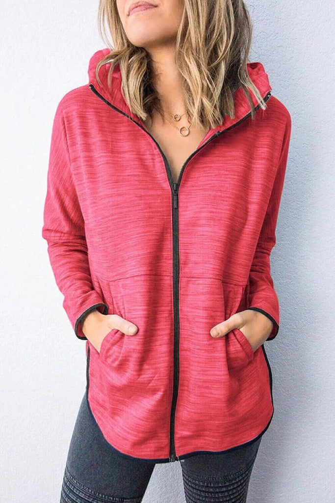 Casual Solid Hooded Collar Tops(5 colors)