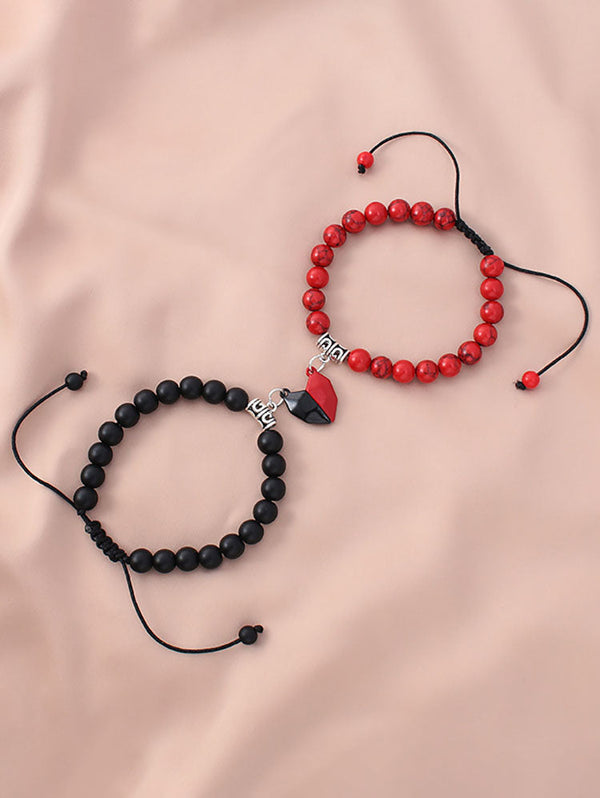 Adjustable Drawstring Magnetic Attraction Couple Bracelets Tiynon
