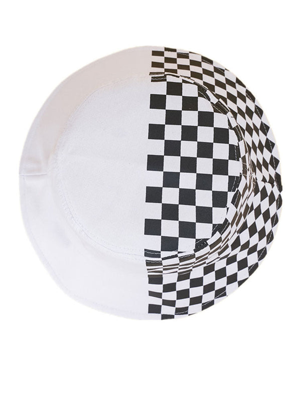 Checkerboard Patchwork Bucket Hat Tiynon