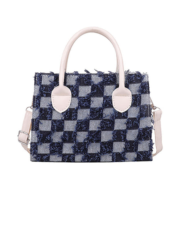 Checkerboard Pattern Crossbody Bags Tiynon