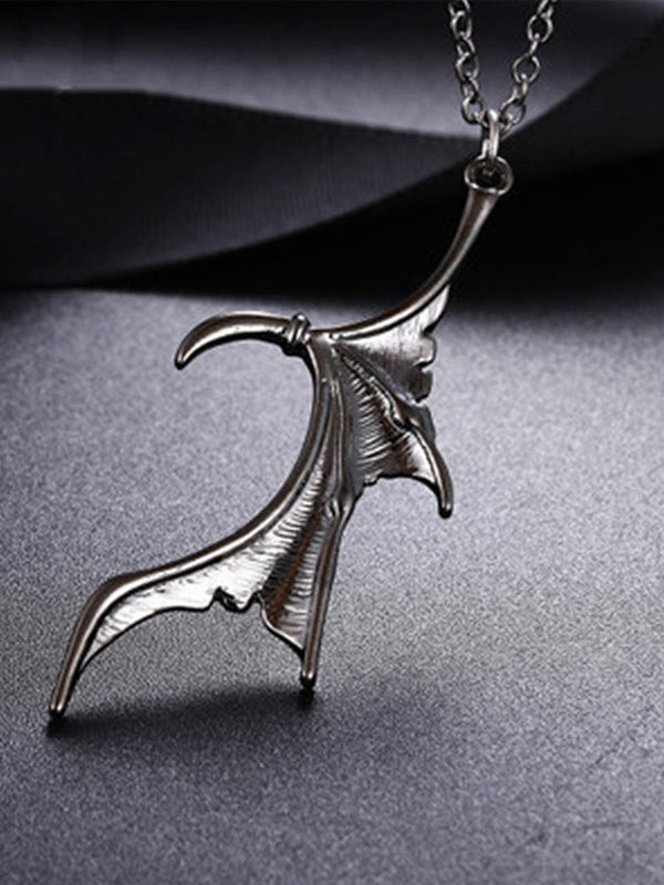 Couple Bat Pendant Chain Necklaces Tiynon