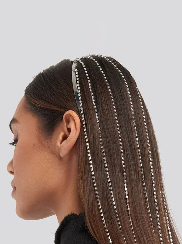 Glitter Rhinestones Hair Chains Headbands Tiynon