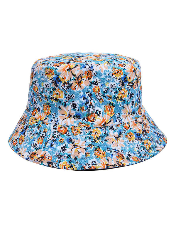 Small Flower Print Colorful Bucket Hat Tiynon