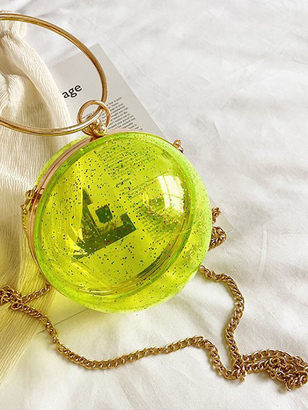 Transparent Sequins Luxury Ball Handbag Tiynon