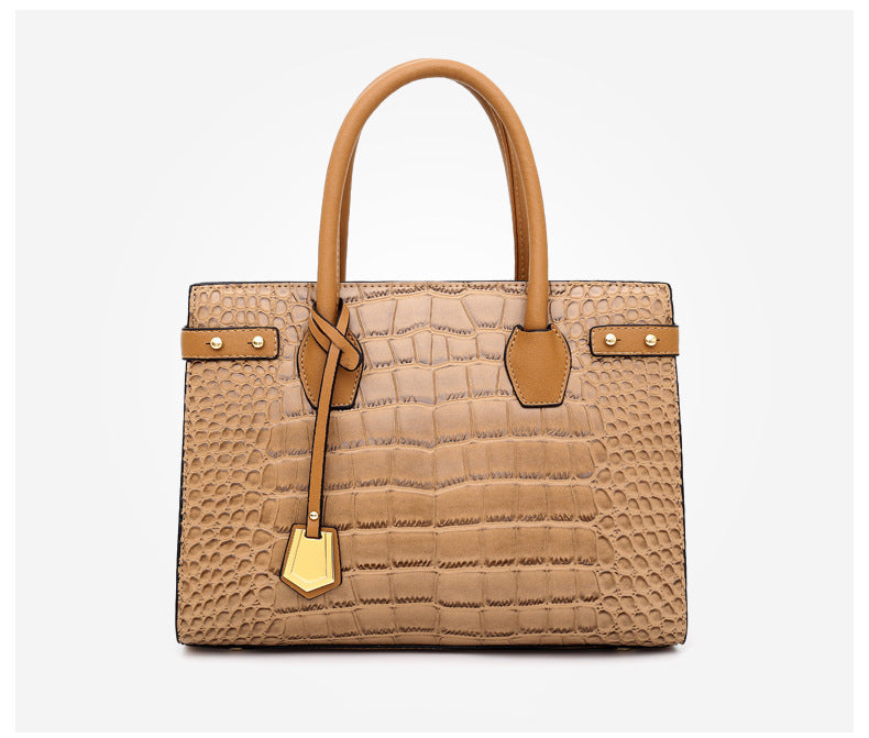 Fashionable Women's Shoulder Bag Trendy Embossed Handbag