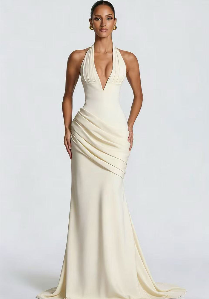 Strapless Backless Formal Gown for Evening Parties