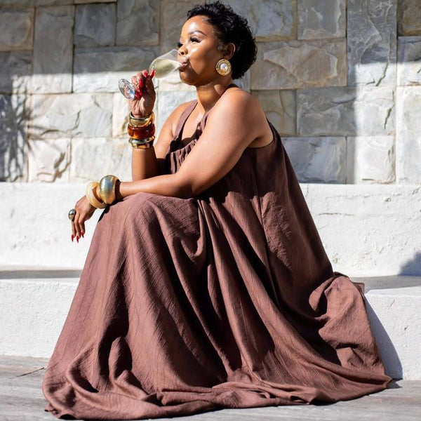 Plus Size Spaghetti Strap Sleeveless Maxi Dress for Summer Outings