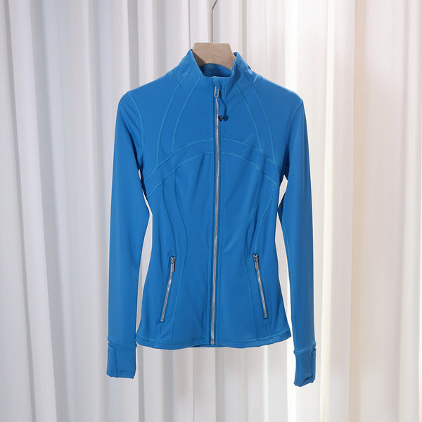 Gold Zip Thin Running Jacket for Spring & Summer Yoga Fitness