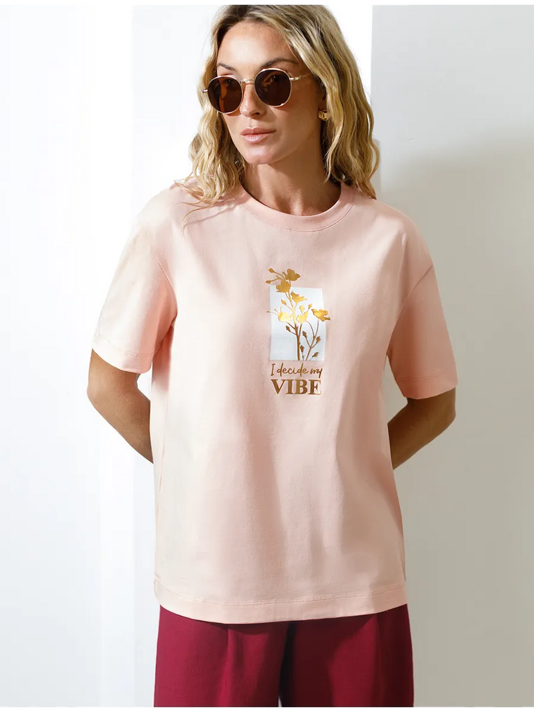 Women Cotton Short-Sleeve Summer Printed T-Shirt