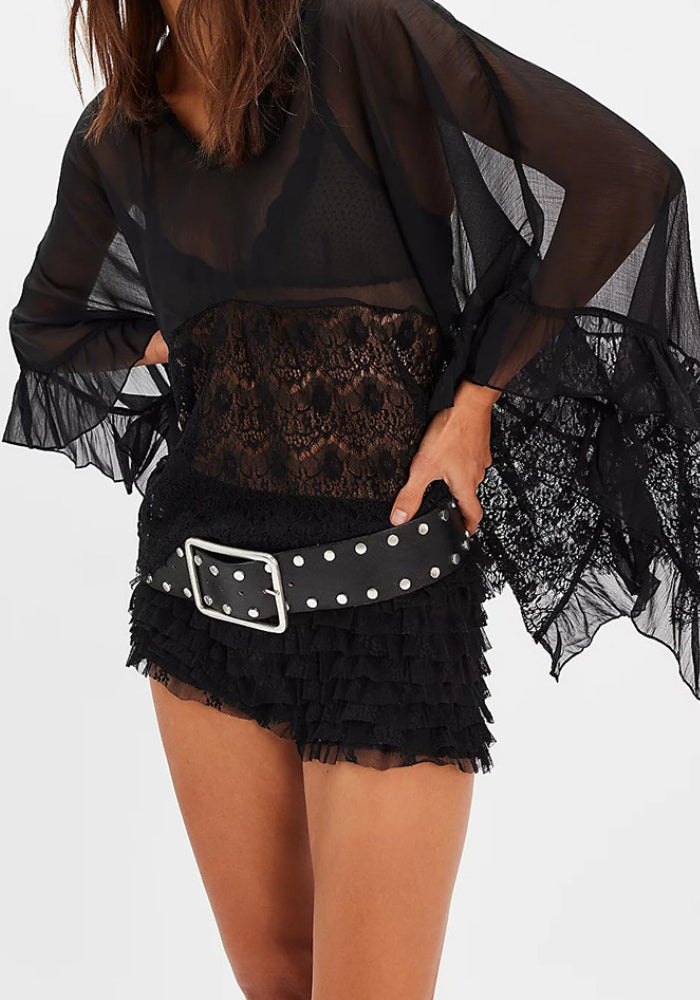 Mesh Bat Sleeve Beach Cover-Up for Summer Vacations