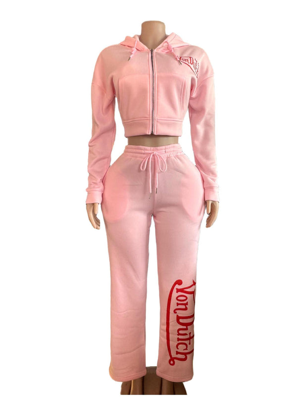 Women Casual Hoodies and Pants Two-Piece Set