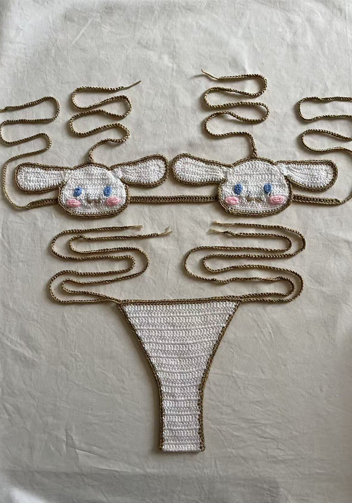 Halter Neck Tie-Up Two-Piece Bikini for Beach Holidays