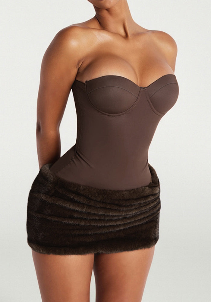 Women's Strapless Tube Dress for Spring & Summer Wear