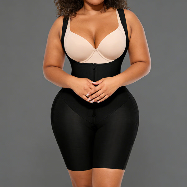 Lace-Up Waist-Cinching Shapewear Bodysuit