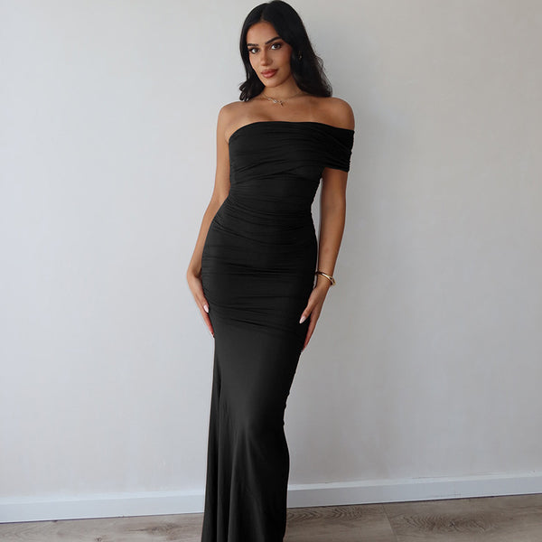 Low Back Slit Bodycon Maxi Dress for Summer Evening Galas