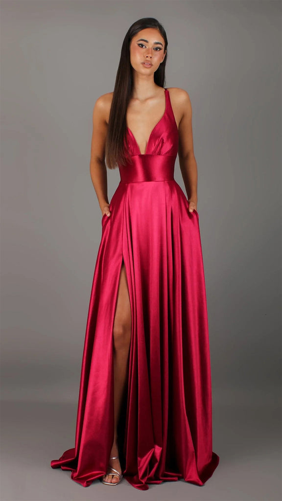 Women Summer Sexy V-Neck Solid Sleeveless Dress