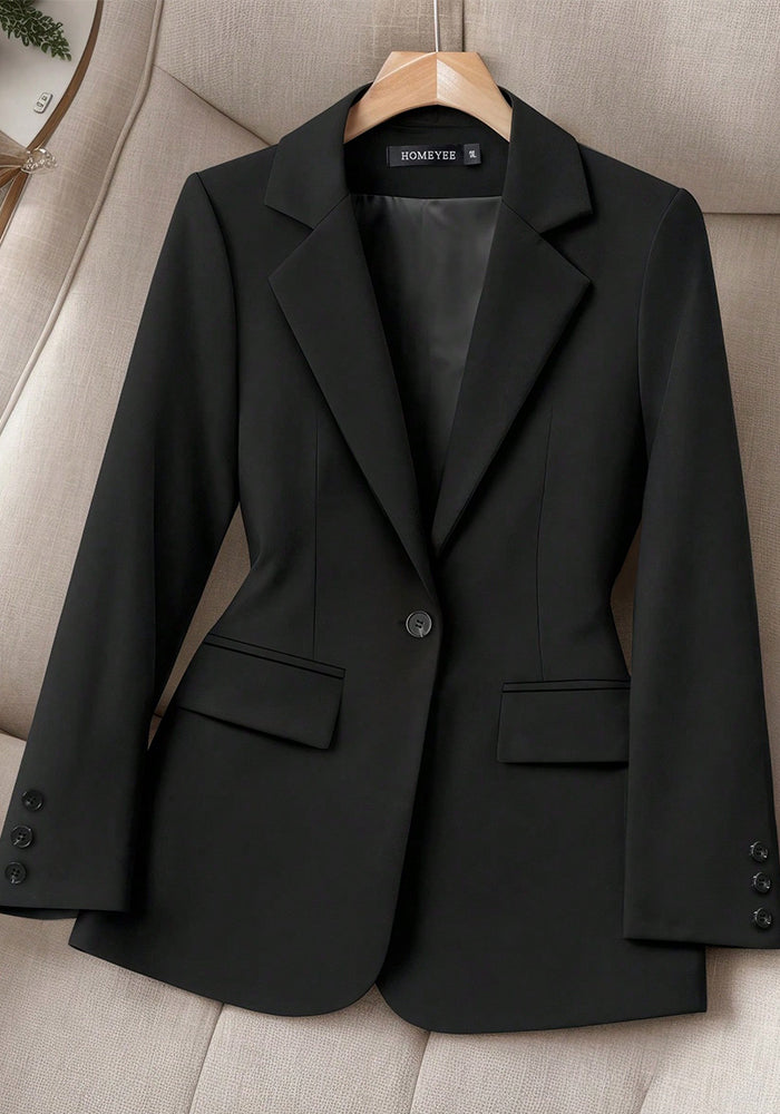 Black Blazer Top for Fall