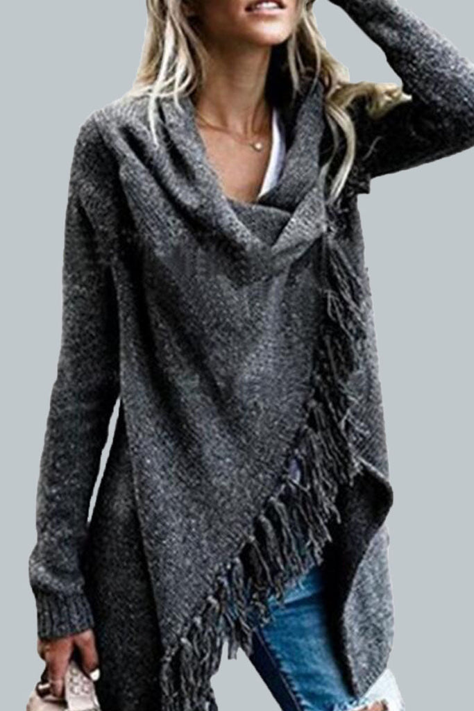 Casual Solid Slit V Neck(4 colors)