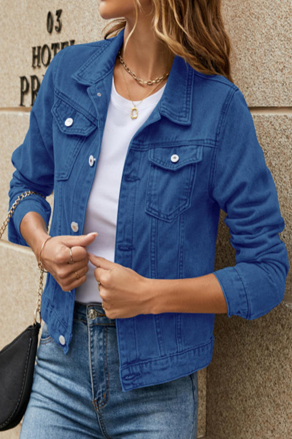 Casual Street Solid Patchwork Turndown Collar