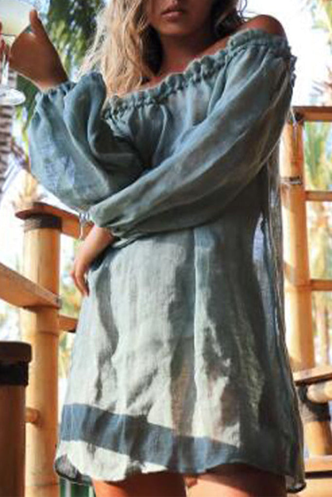 Sexy Solid Draw String Swimwears Cover Up