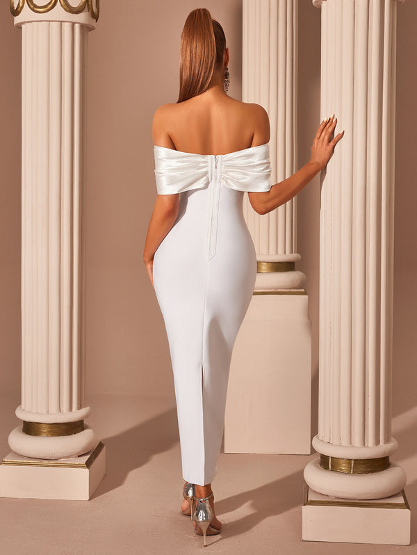 Beaded Off-Shoulder Dress for Formal Events
