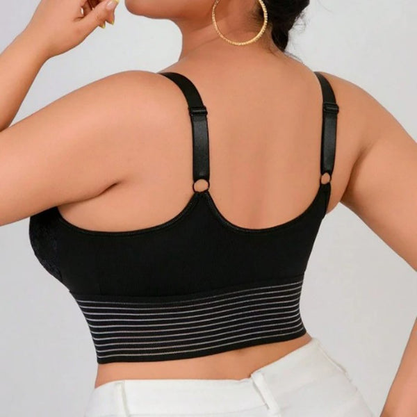 Plus Size Wireless Bralette Front Closure Shapewear Top
