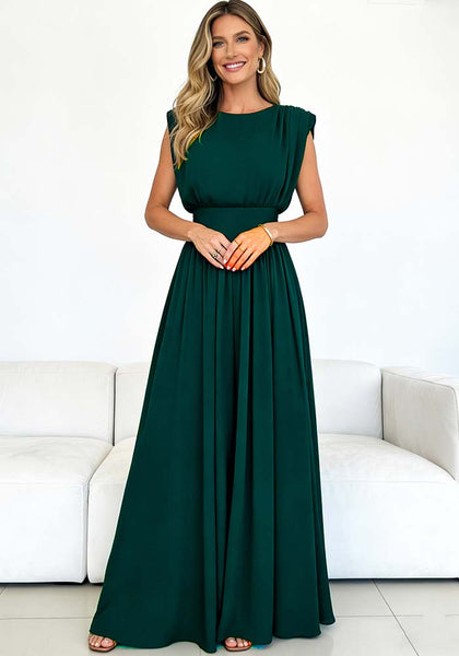 Women Pleated Maxi Dress