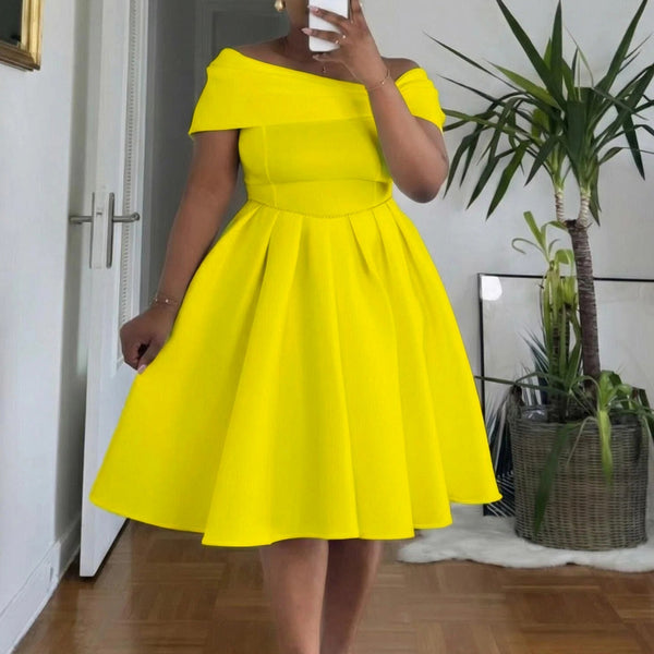 Off-Shoulder African Dress for Summer Casual Outings