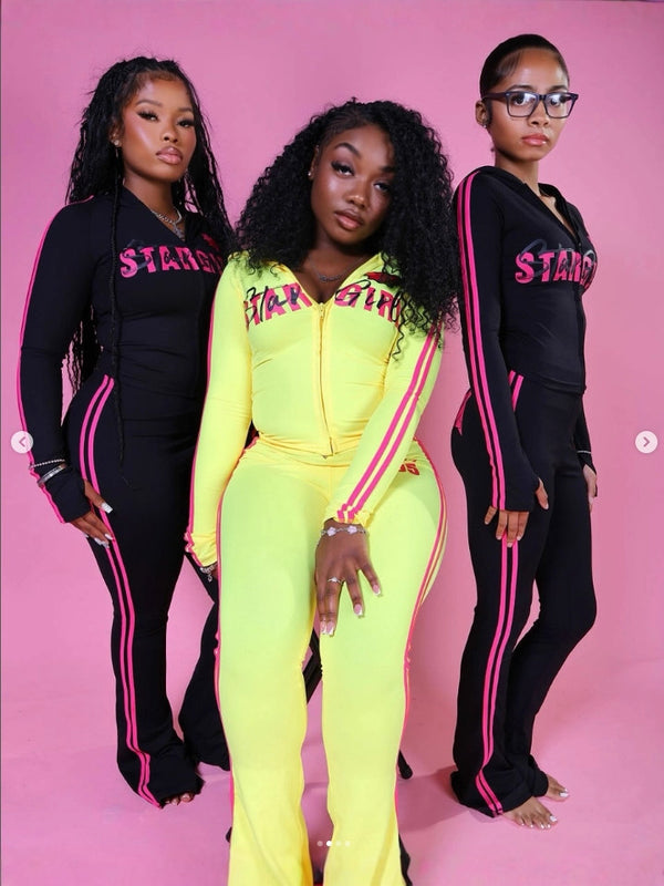 Women Letter Print Long-Sleeved Top and Pants Two-Piece Set