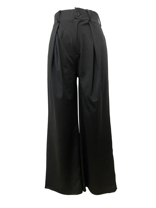 Elastic Waist Straight Leg Pants for Casual Everyday Wear