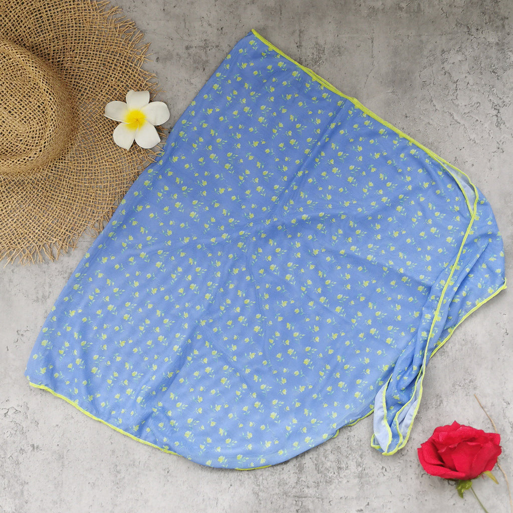 Printed Strapless Lace-Up Two-Piece Bikini Swimsuit Set