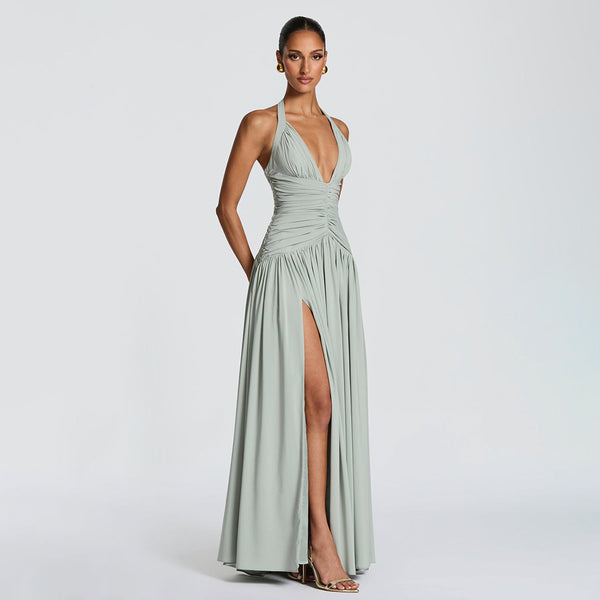 Halter Backless Dress for Elegant Evening Events