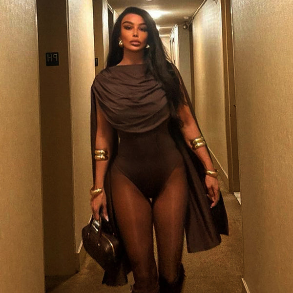 Basic Long-Sleeve Bodycon Jumpsuit for Everyday Wear