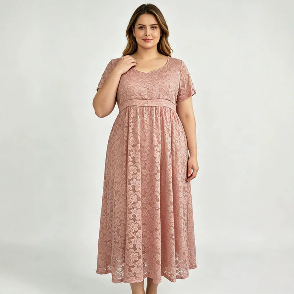 Plus Size Lace Maxi Dress for Formal Events