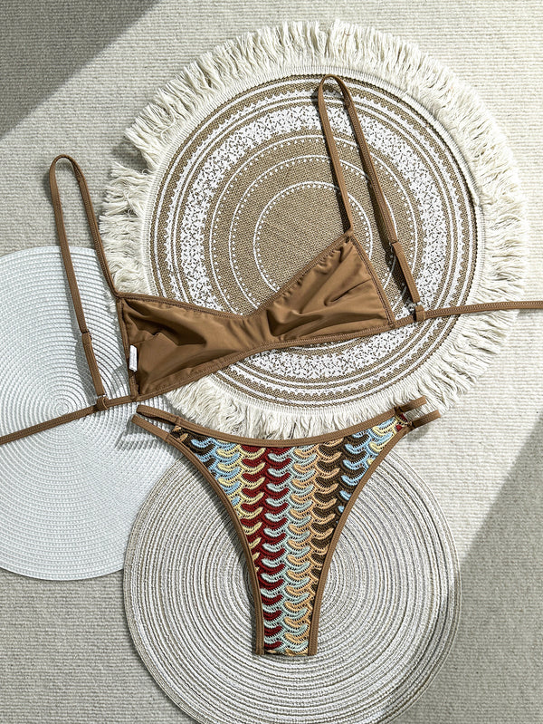 Crochet Bohemian Two-Piece Swimsuit for Beach Holidays