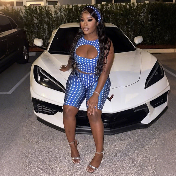 Polka Dot Printed Top & Shorts Set for Summer Vacations