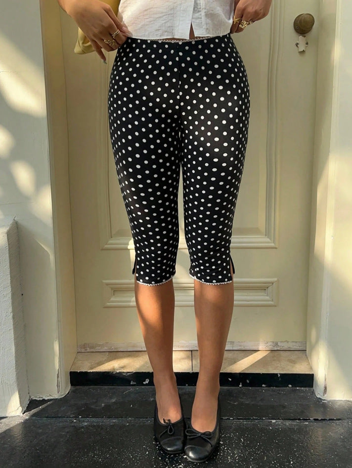 Women's Polka Dot High Waist Shorts for Summer