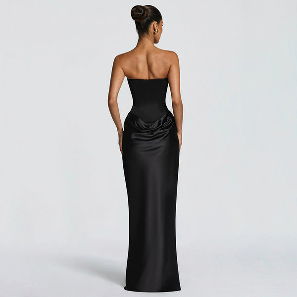 Elegant Sleeveless Ribbon Patchwork Bodycon Dress