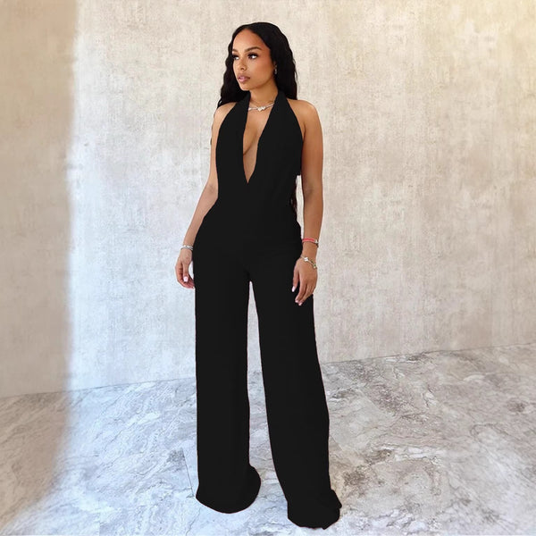 Low Back Draped Top & Wide Leg Pants Set for Spring & Summer