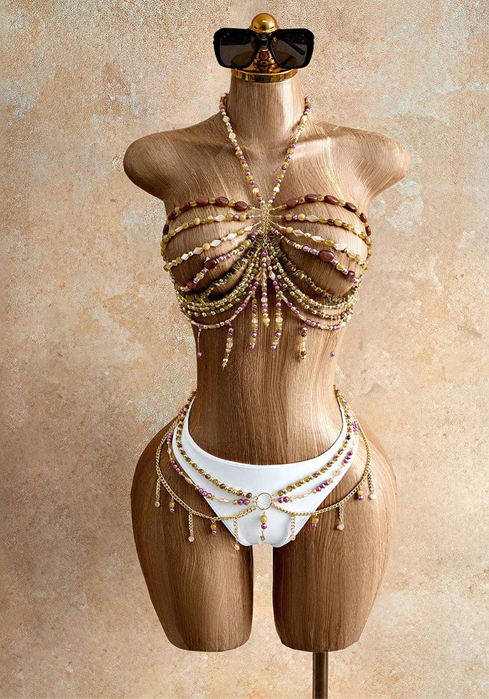 Hollow-Out Chain Accessory Set for Summer Beachwear
