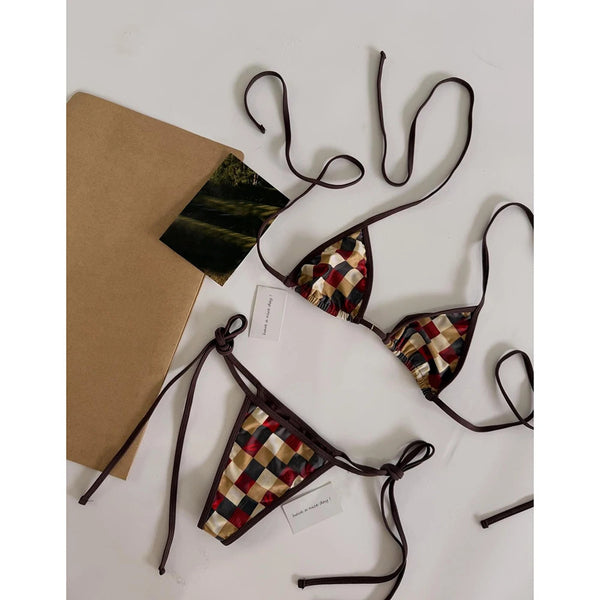 Printed Two-Piece Bikini Swimsuit for Summer Beach Holidays