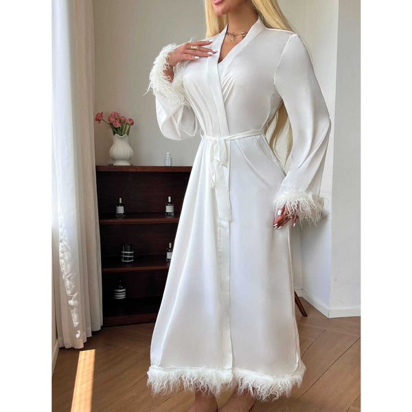 Luxury Satin Night Robe for Intimate Sleepwear