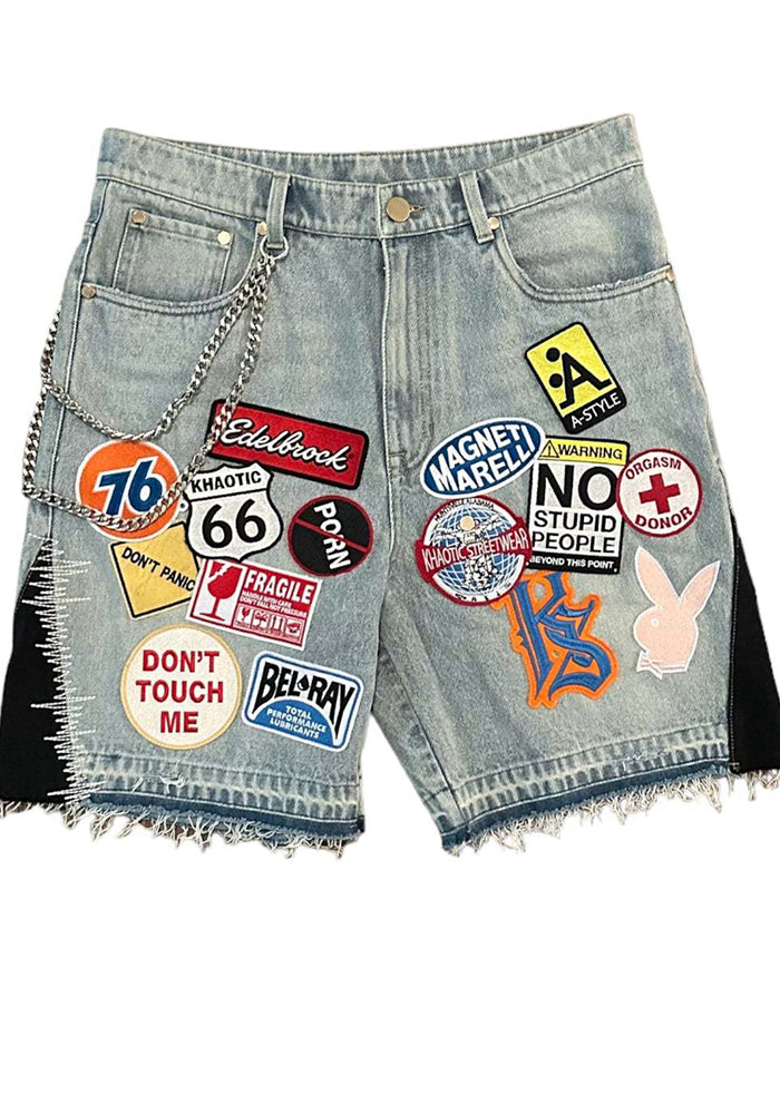 Floral Embroidered Appliqué Shorts