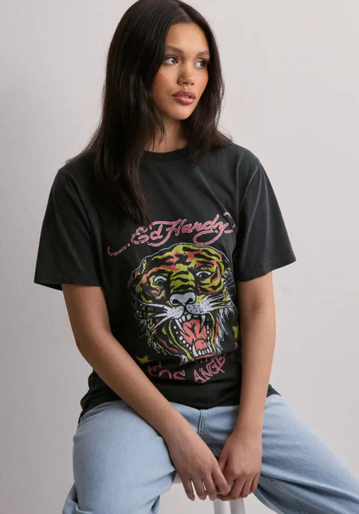 Letter Print Loose T-Shirt for Summer Casual Wear