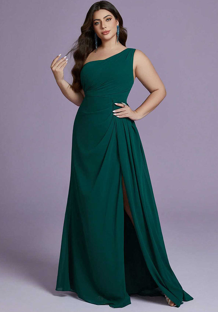 One-Shoulder Formal Gown for Birthday & Evening Parties