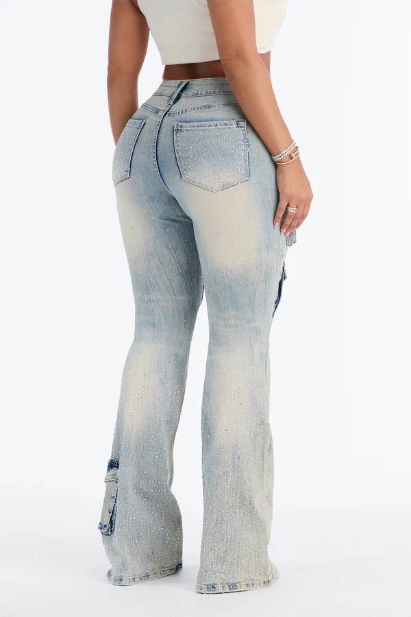 Multi-Pocket Denim Pants for Casual Streetwear