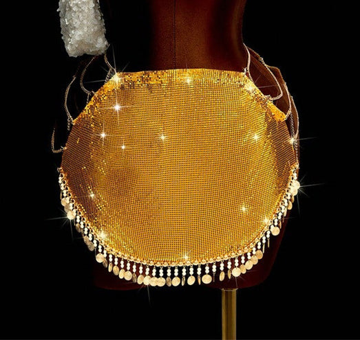 Sequin Star Tassel Body Chain Accessory