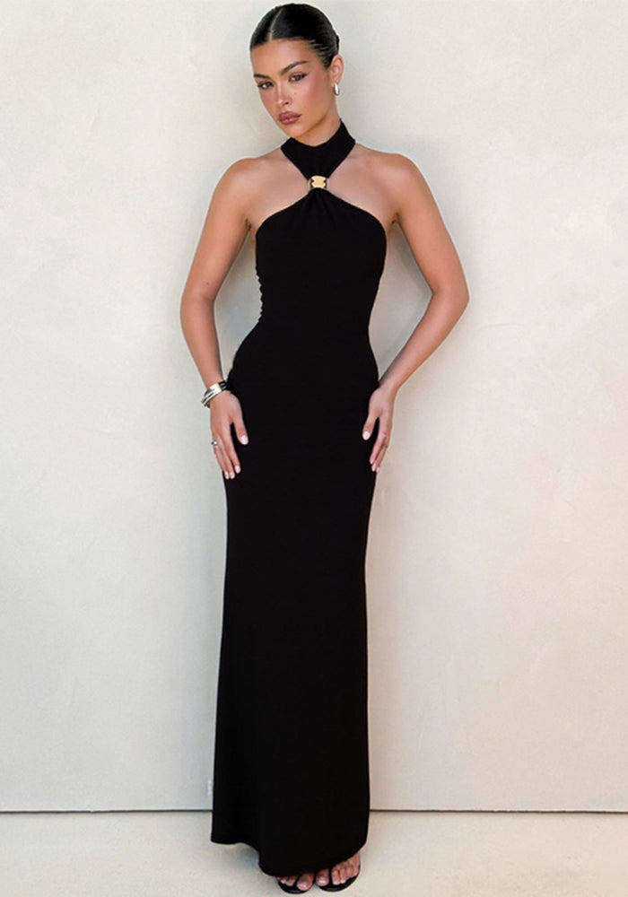 Sleeveless Slit Midi Dress for Summer Elegant Outings
