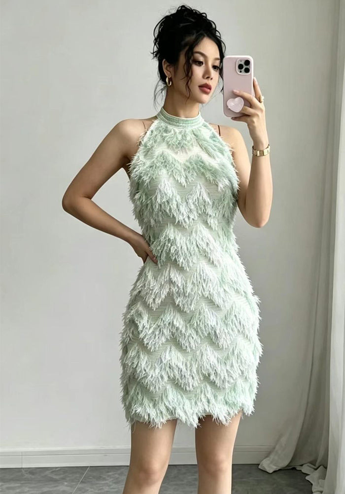 Cascading Ruffle Strap Dress for Beach Holidays