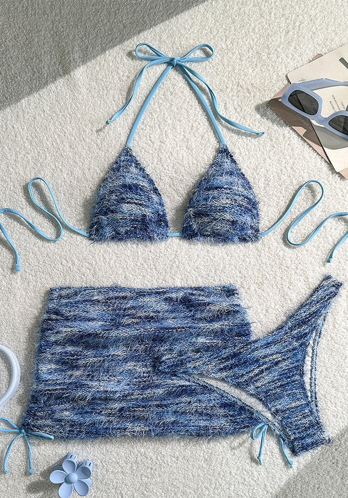 Three-Piece Bikini Set for Summer Beach Holidays